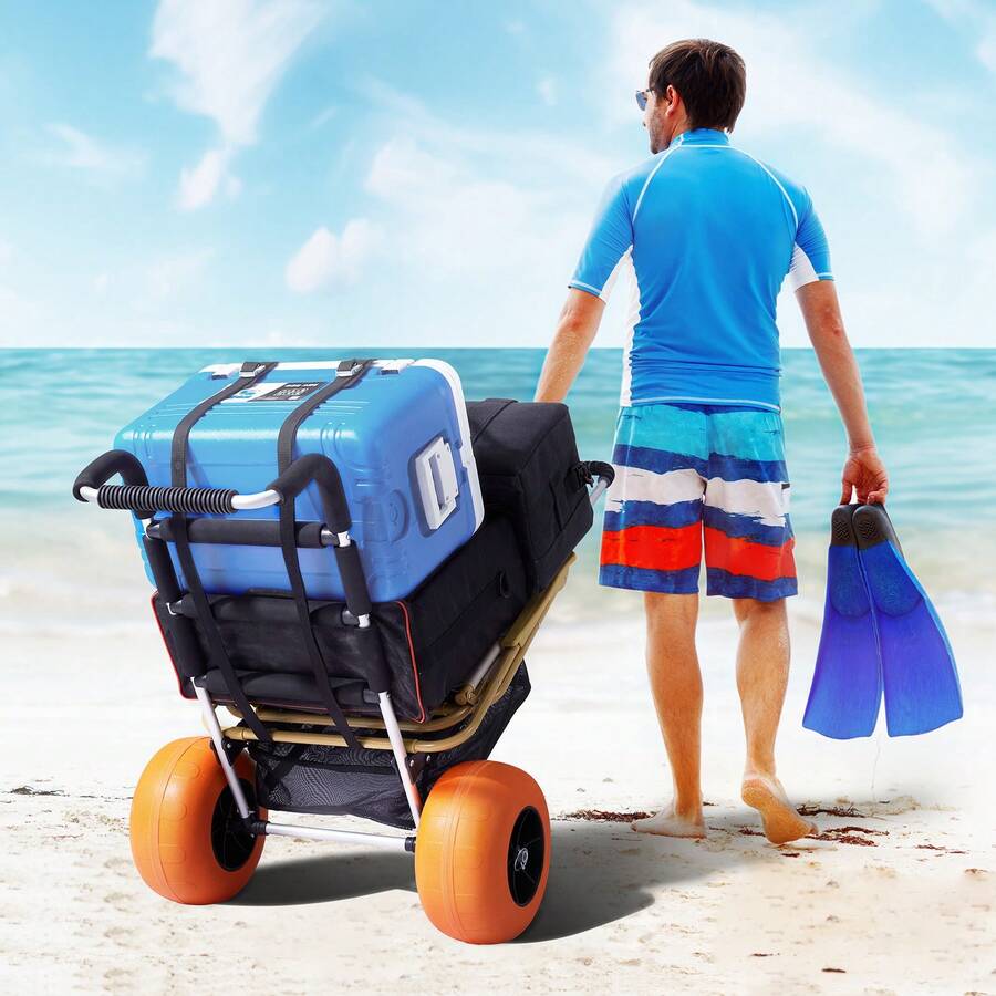 Heavy Equipment Tires - Chariot de plage avec grandes roues