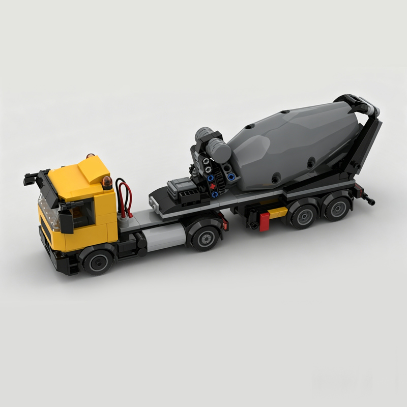 Heavy Equipment Lego - Camion malaxeur à béton jaune en