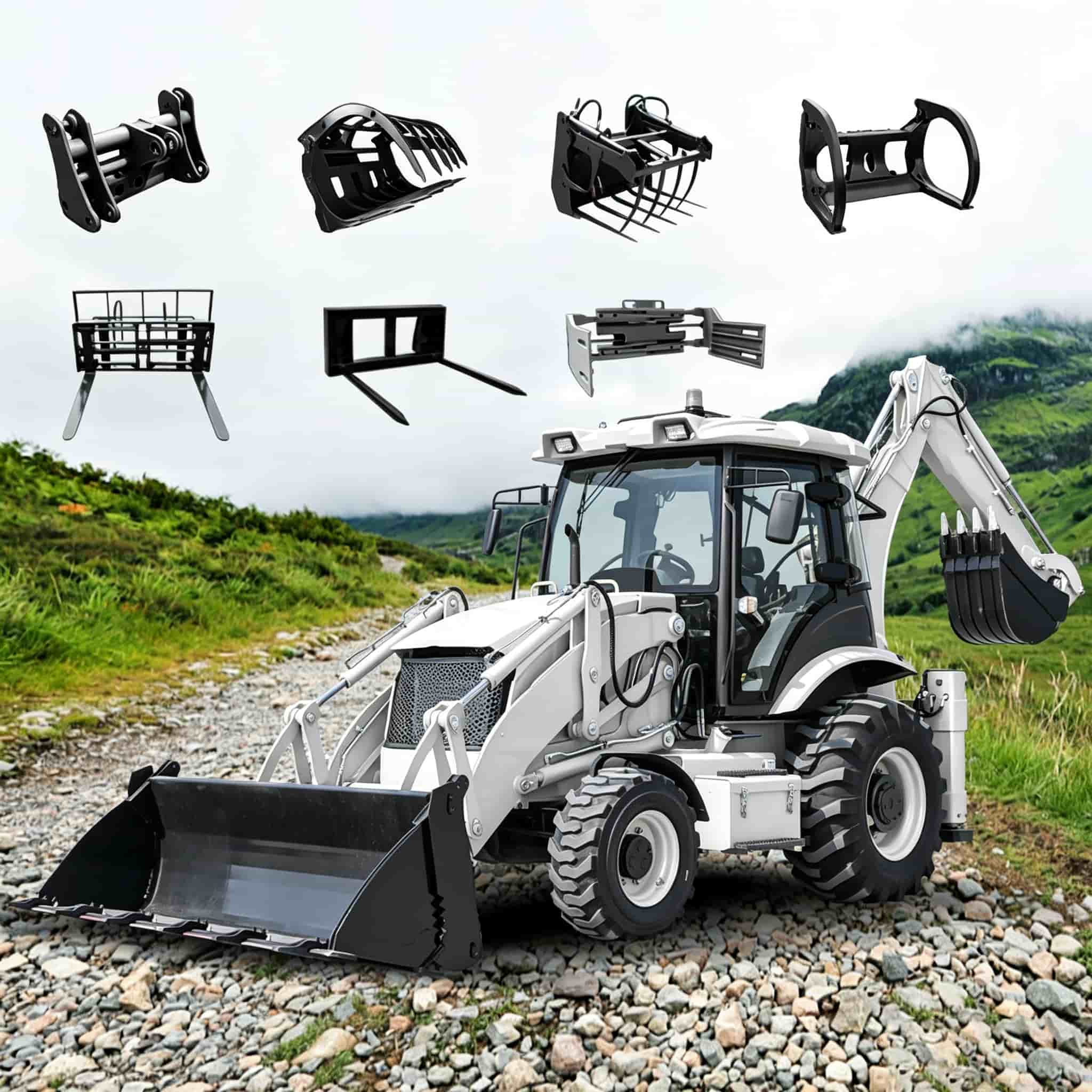 Tractor Backhoe - Chargeuse-pelleteuse certifiée CE 40-30C, norme Euro