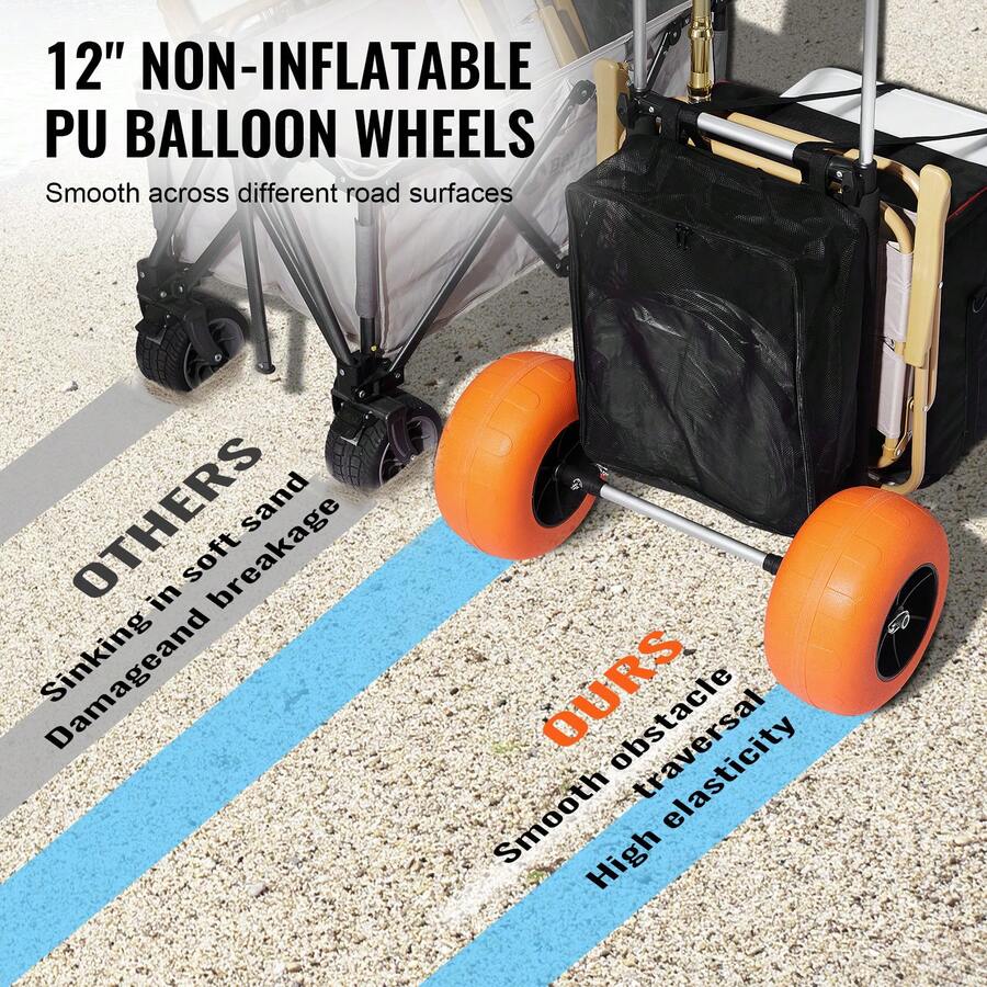 Chariot de plage avec grandes  - Heavy Equipment Tires avis et prix