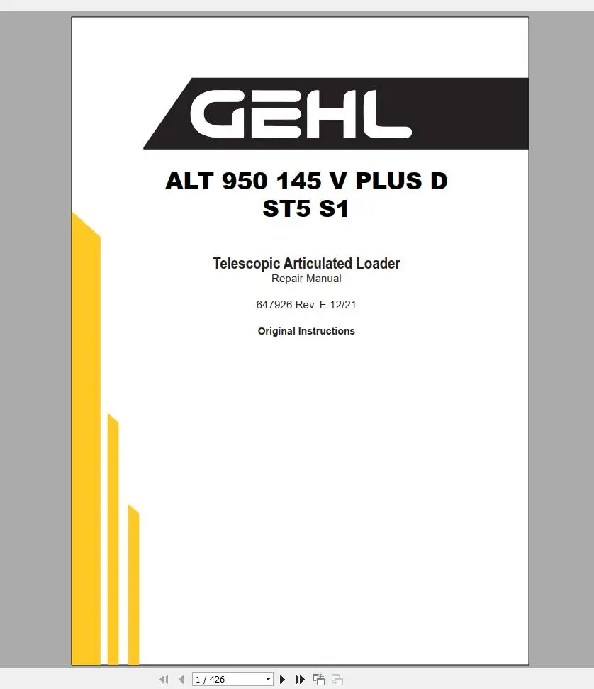 SpecDiag GEHL Machines Équipem - Heavy Equipment Electrical Pdf avis et prix