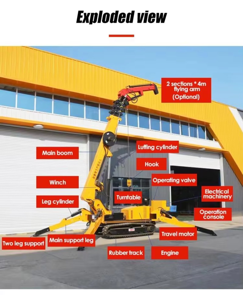 Grue araignée hydraulique 8T,  - Heavy Equipment Lift avis et prix